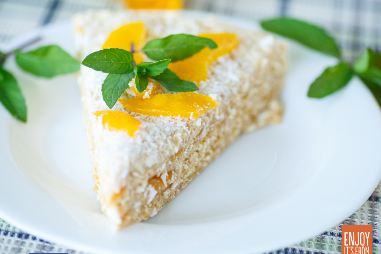 European Canned Peach Cheesecake 